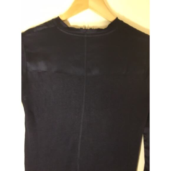 Rag and Bone navy linen silk combo long sleeve Crewneck tunic Top - Picture 7 of 10